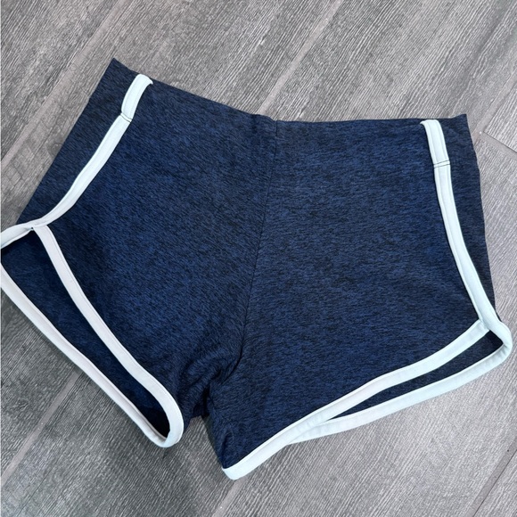 Elisabetta Rogiani Retro Shorts- Supplex Accent On Butter Navy Blue‎ Size Medium - Picture 1 of 4